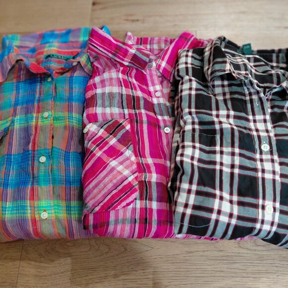 Lauren Ralph Lauren Tops - Lauren Ralph Lauren Bundle 3X Tops Blouses Buttons Women Cotton Classic